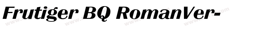 Frutiger BQ RomanVer字体转换